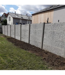 Deska Radius oboustranně štípaná 200x50x4,5cm šedá