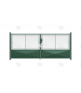 Brána ocel. zelená š.360cm s psaníčkem