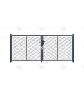 Brána ocel. antracit š.360cm celovýplet