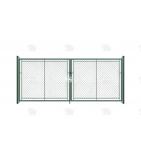 Brána ocel. zelená š.360cm Celovýplet Oko