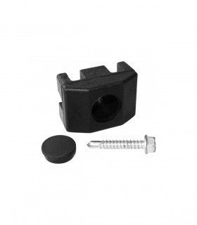 Příchytka PVC na sloupek 60 × 40 mm pro panely včetně šroubu, černá