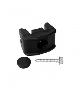 Příchytka panelu PILOFOR® PVC na sloupek průměr 48mm včetně šroubu, černá