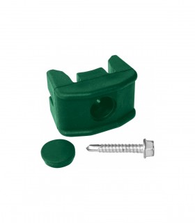 Příchytka panelu PILOFOR® PVC na sloupek průměr 48mm včetně šroubu, zelená
