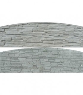 Deska Radius oboustranně štípaná 200x50x4,5cm šedá