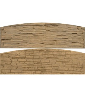 Deska radius oboustranně štípaná 200x50x4,5cm písková