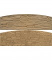 Deska radius oboustranně štípaná 200x50x4,5cm písková